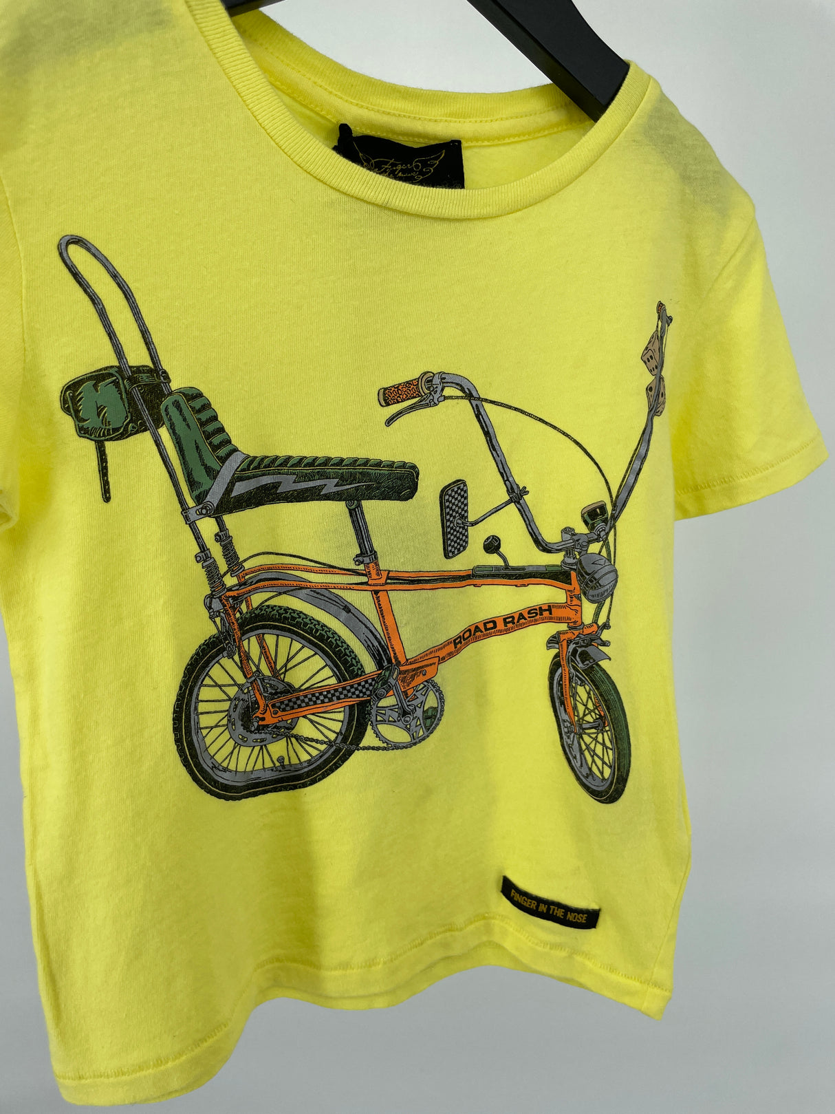 T-shirt Geel Chopper Fiets Maat 92