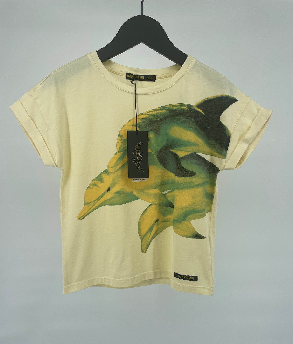 T-shirt Geel Dolfijnen Maat 122