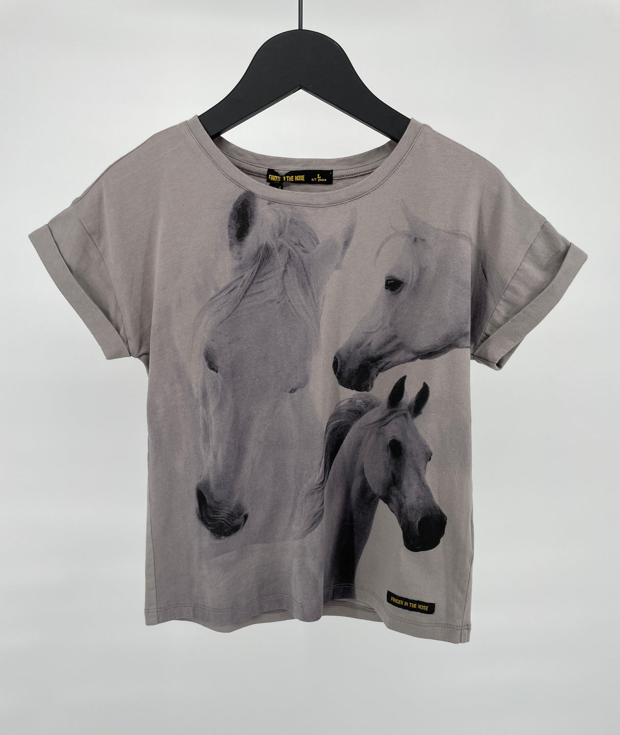 T-shirt Grijs Paarden Maat 122