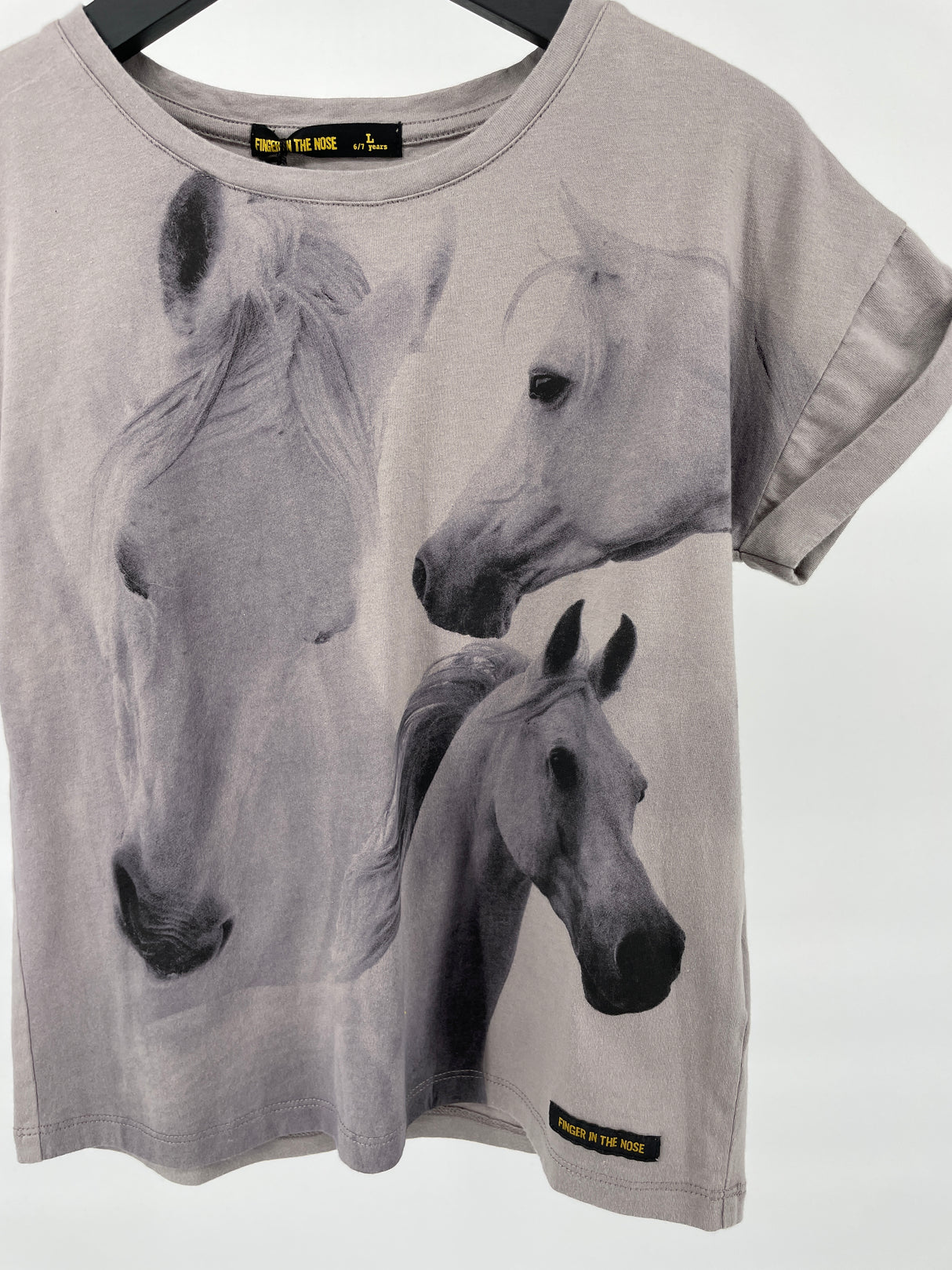T-shirt Grijs Paarden Maat 122