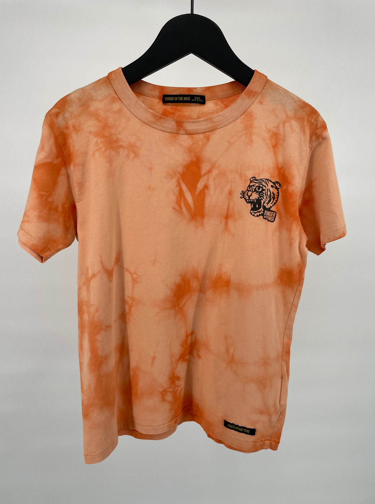 T-shirt Oranje Tie Dye Tijger Maat 140 / 146