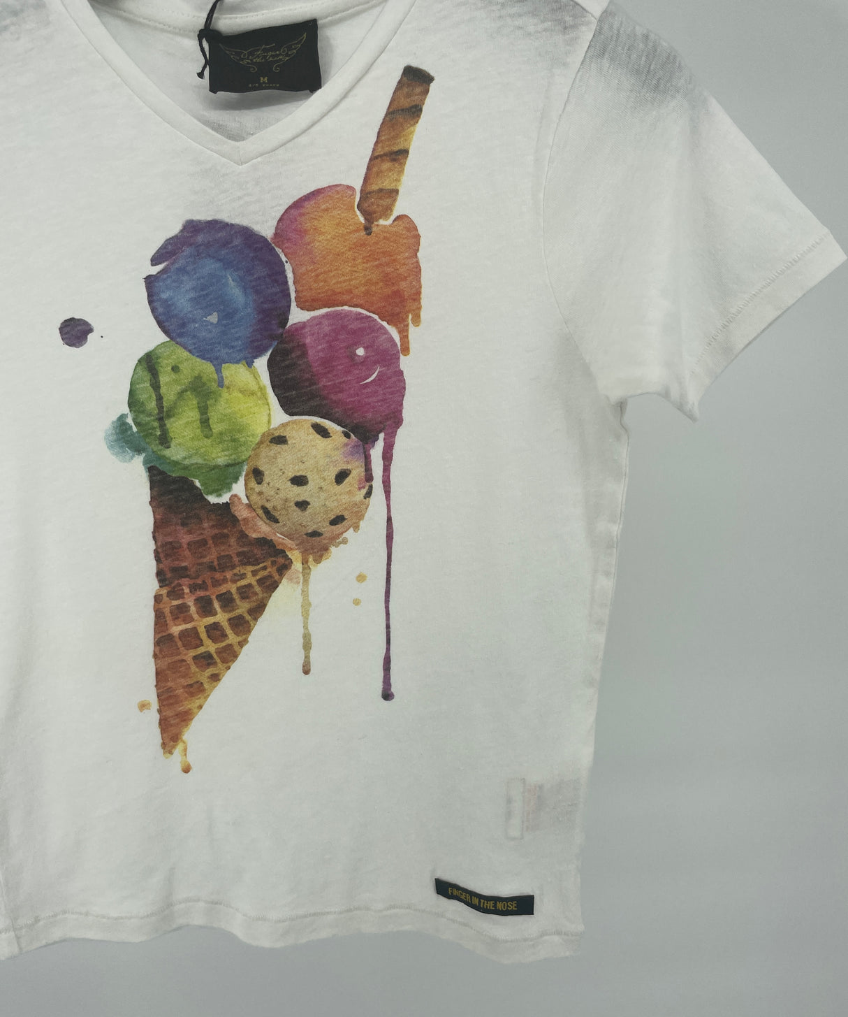 T-shirt Wit IJsje V-hals Maat 110