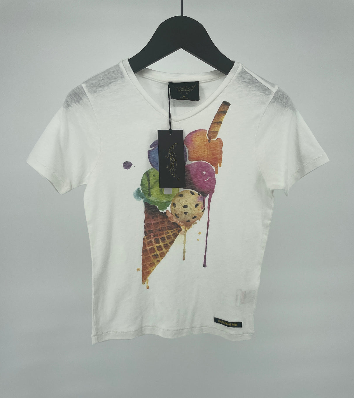 T-shirt Wit IJsje V-hals Maat 110