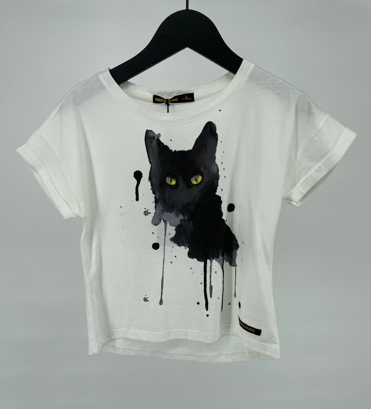 T-shirt Wit Kat Maat 122
