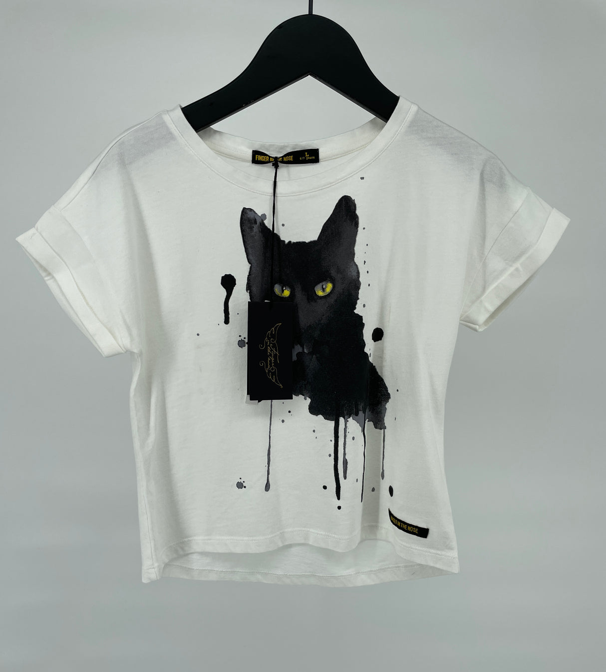 T-shirt Wit Kat Maat 122