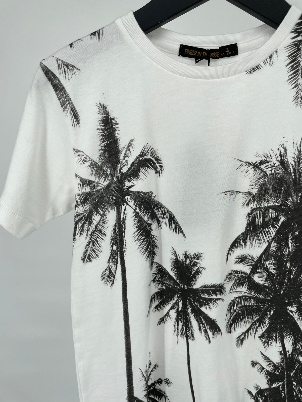 T-shirt Wit Palmbomen Print