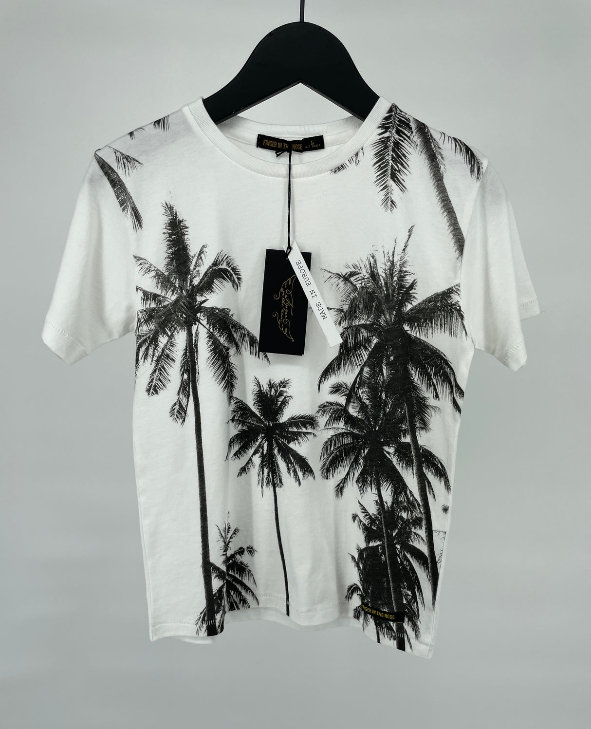 T-shirt Wit Palmbomen Print