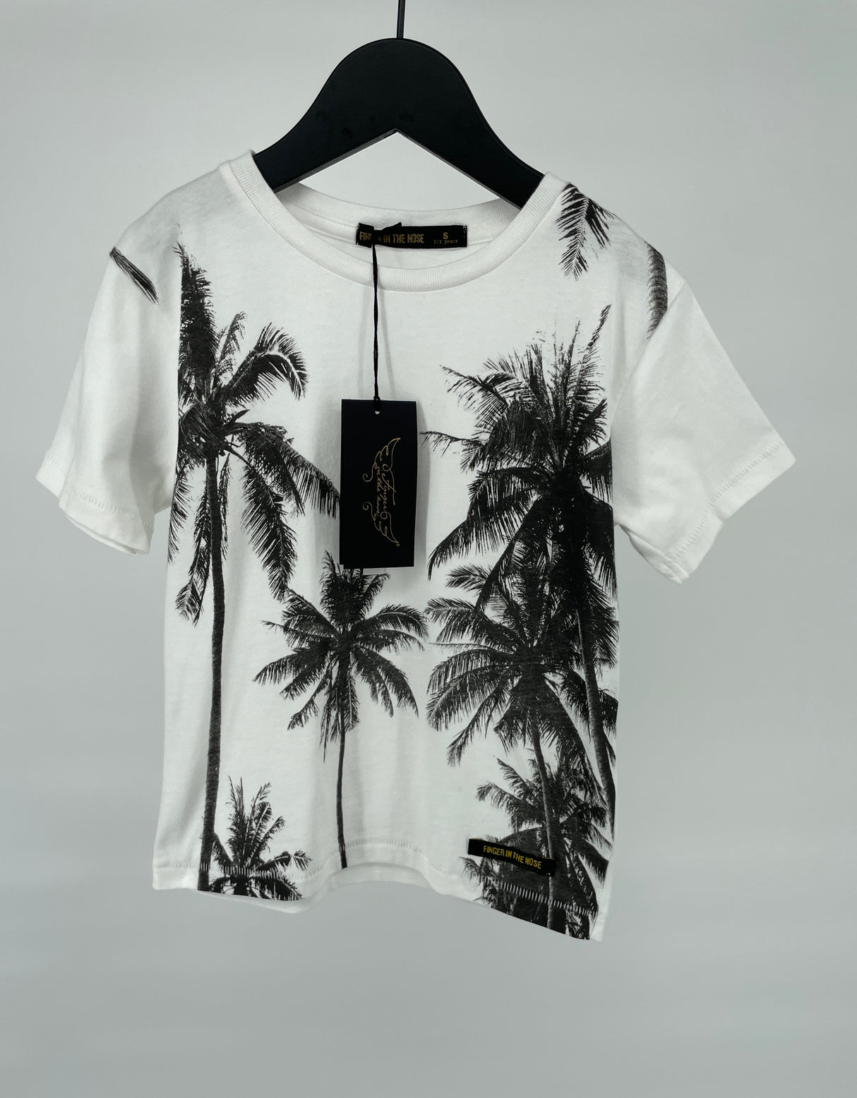 T-shirt Wit Palmbomen Print