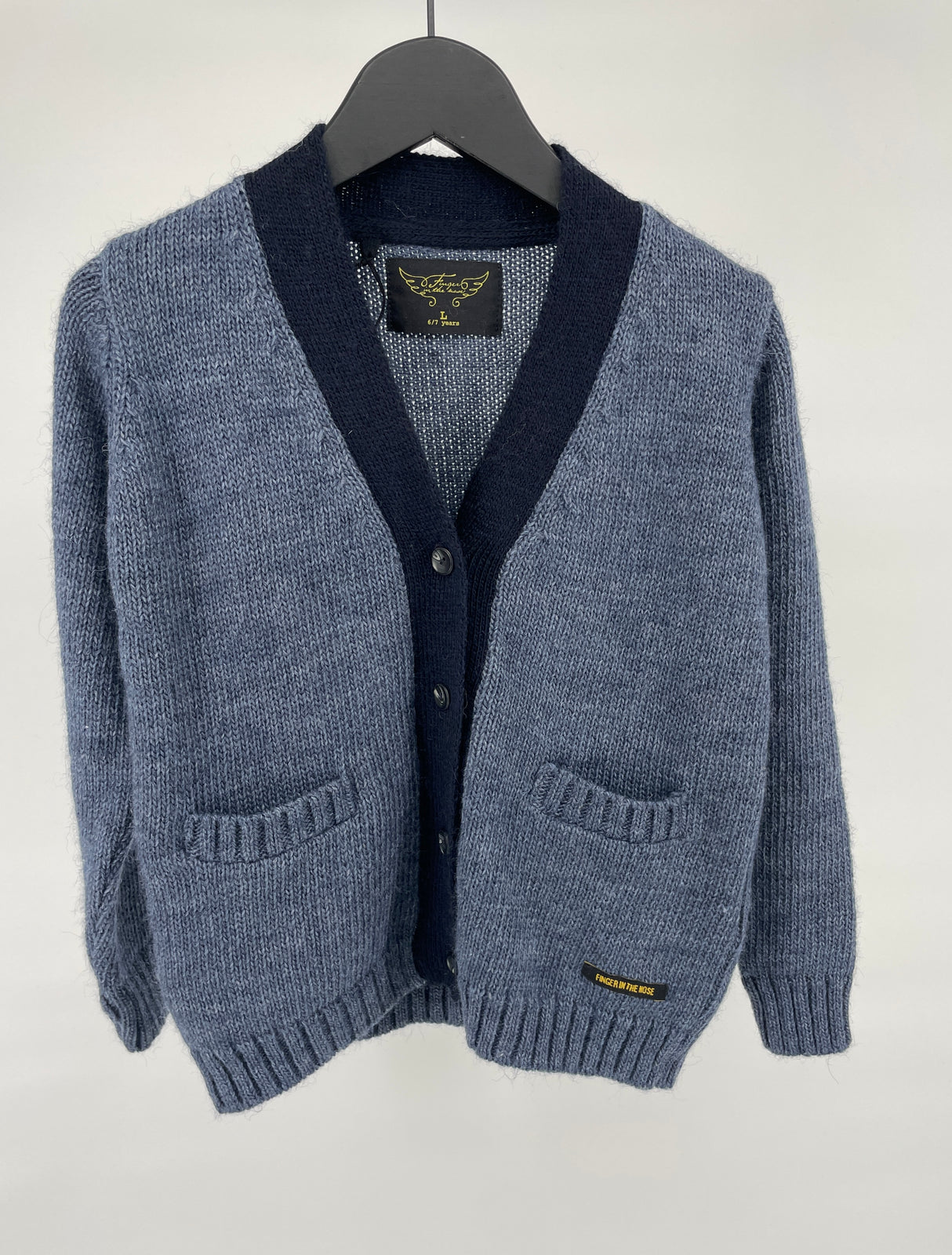 Vest Blauw Wol Maat 122