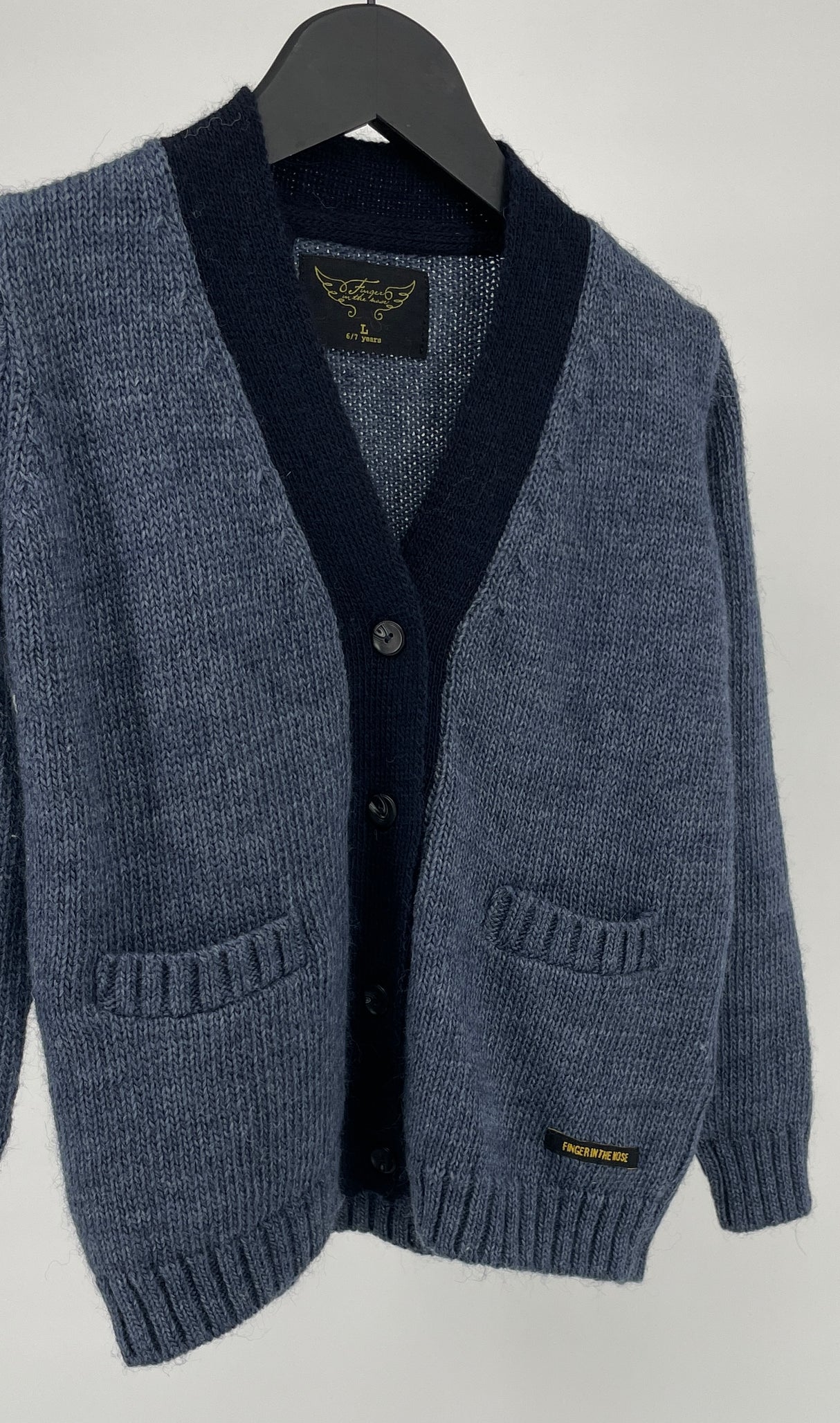 Vest Blauw Wol Maat 122