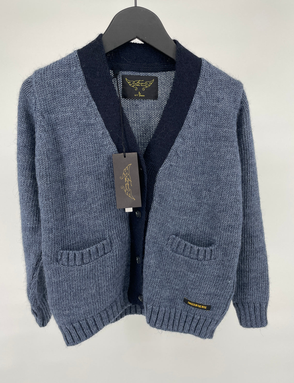 Vest Blauw Wol Maat 122