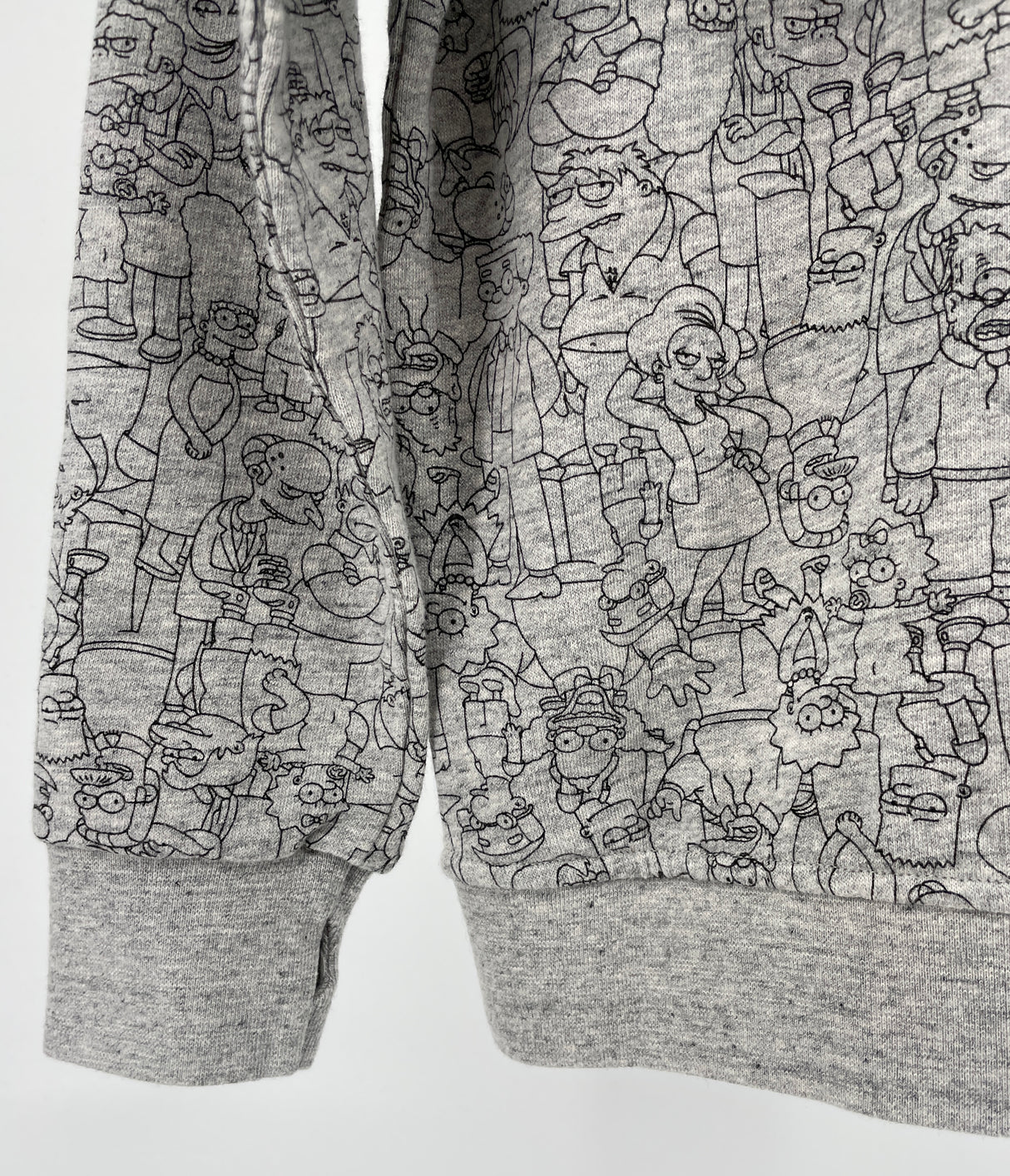 Vest Capuchon Grijs Simpsons Print