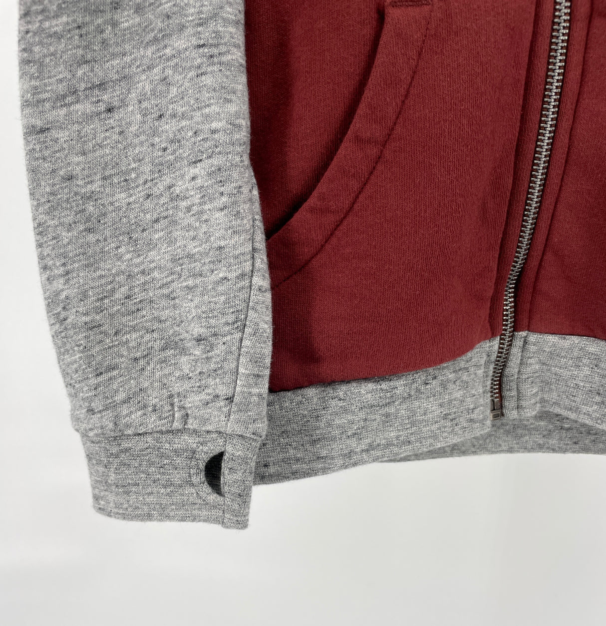 Vest Capuchon Rood Grijs Maat 122