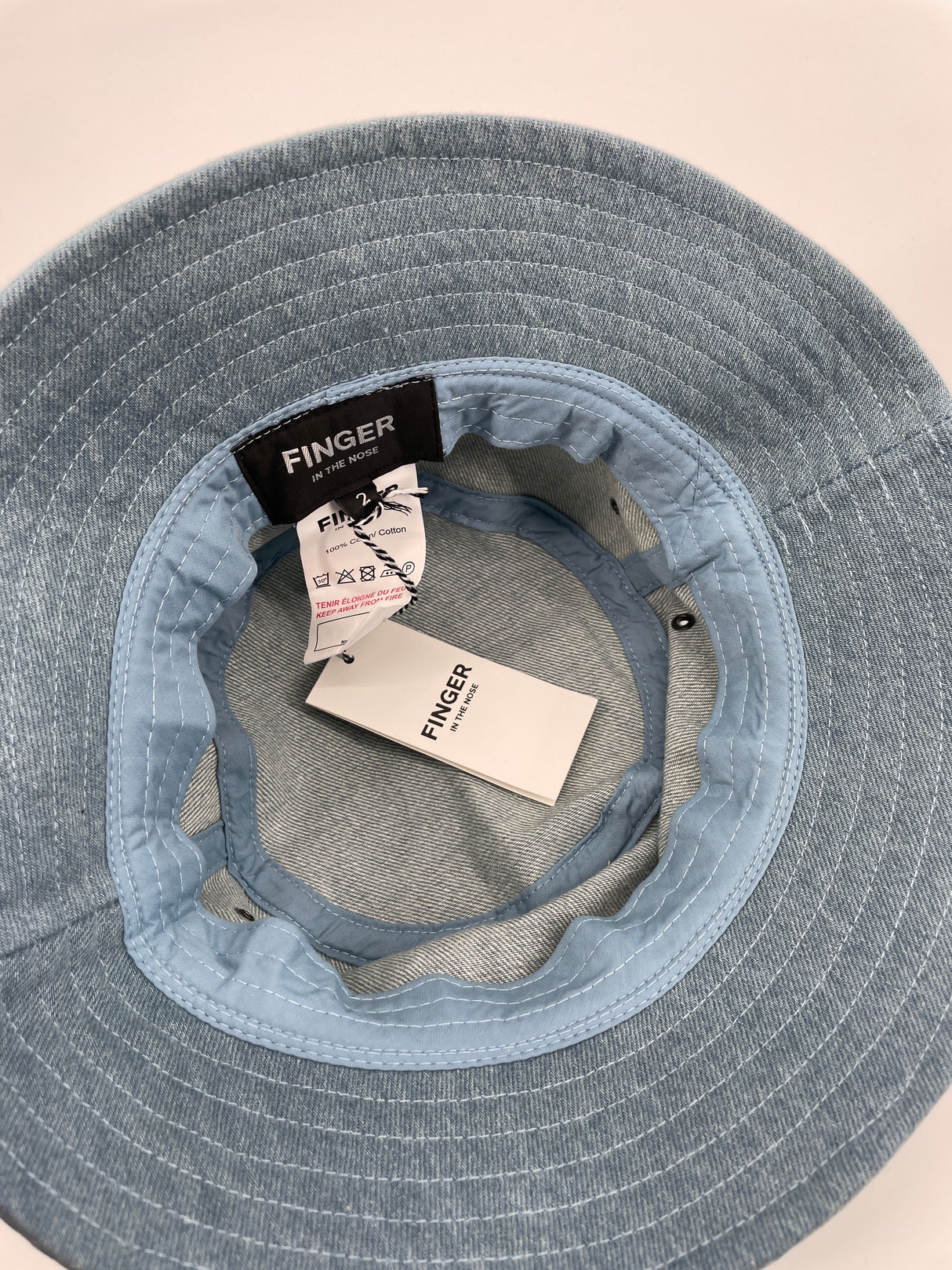 Vissershoedje Blauw Denim Maat 8 - 12 Jaar