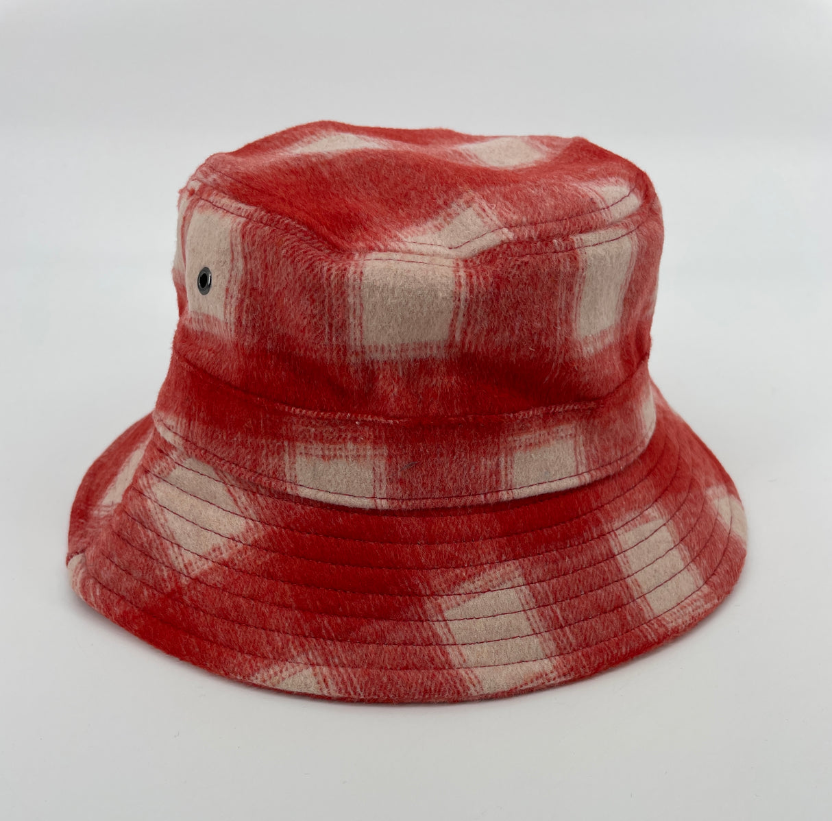 Vissershoedje Rood Beige Geruit Maat 8 - 12 Jaar