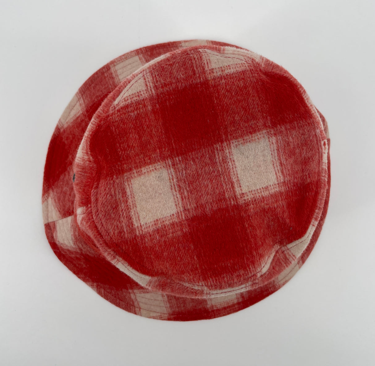 Vissershoedje Rood Beige Geruit Maat 8 - 12 Jaar