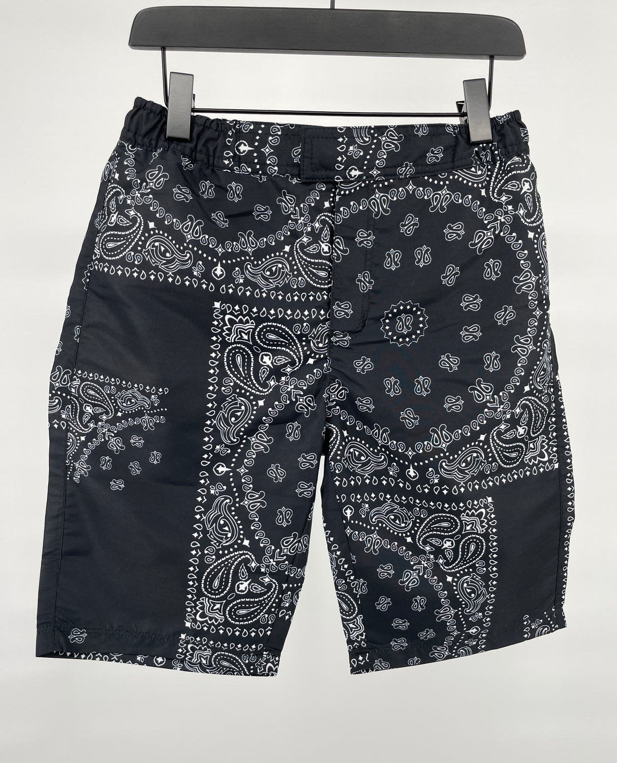 Zwembroek Zwart Bandana Print Maat 146