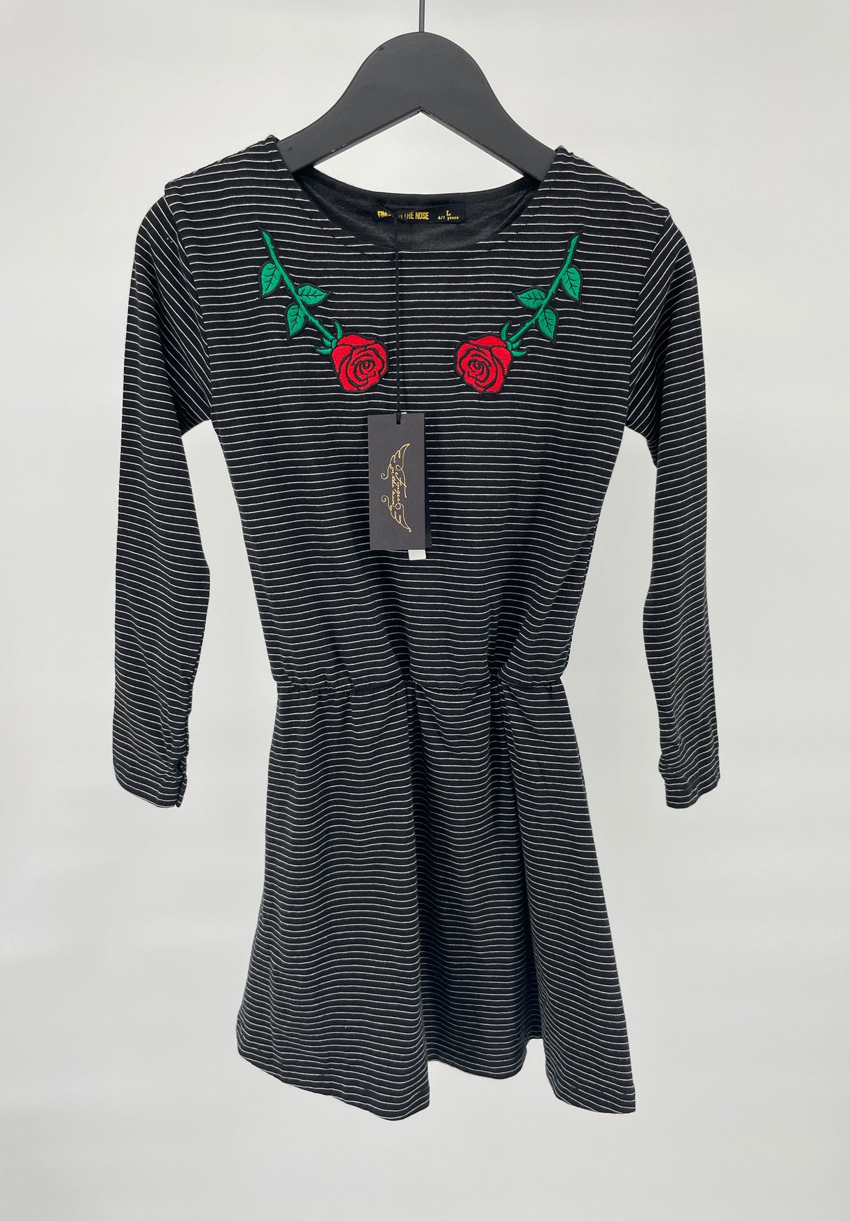 Jurk Zwart Rozen Maat 122