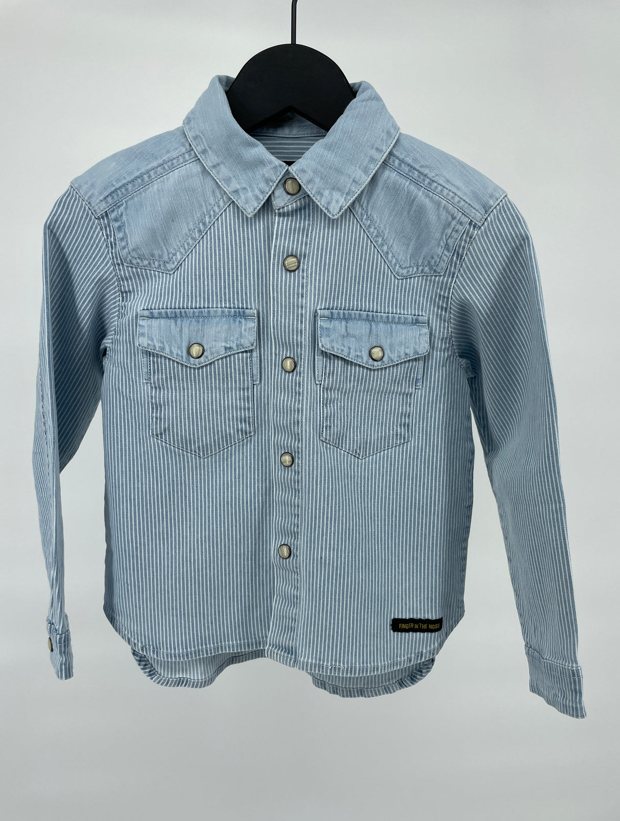 Blouse Lichtblauw Wit Strepen Maat 110