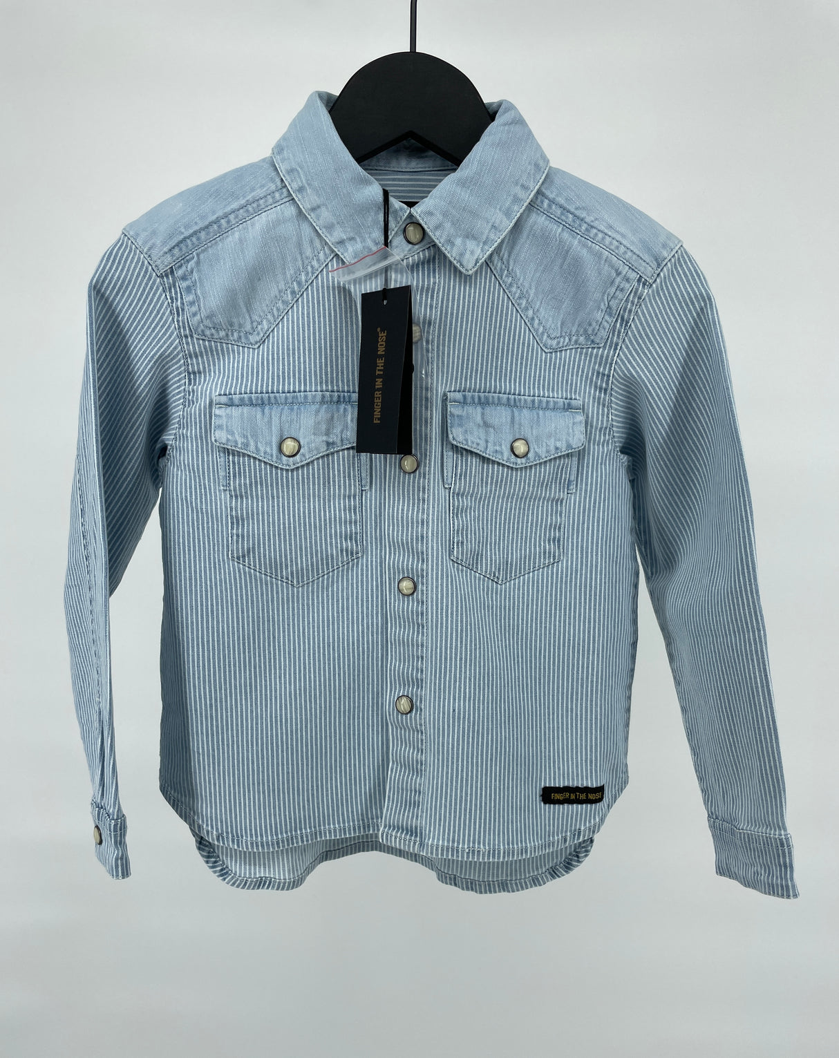 Blouse Lichtblauw Wit Strepen Maat 110