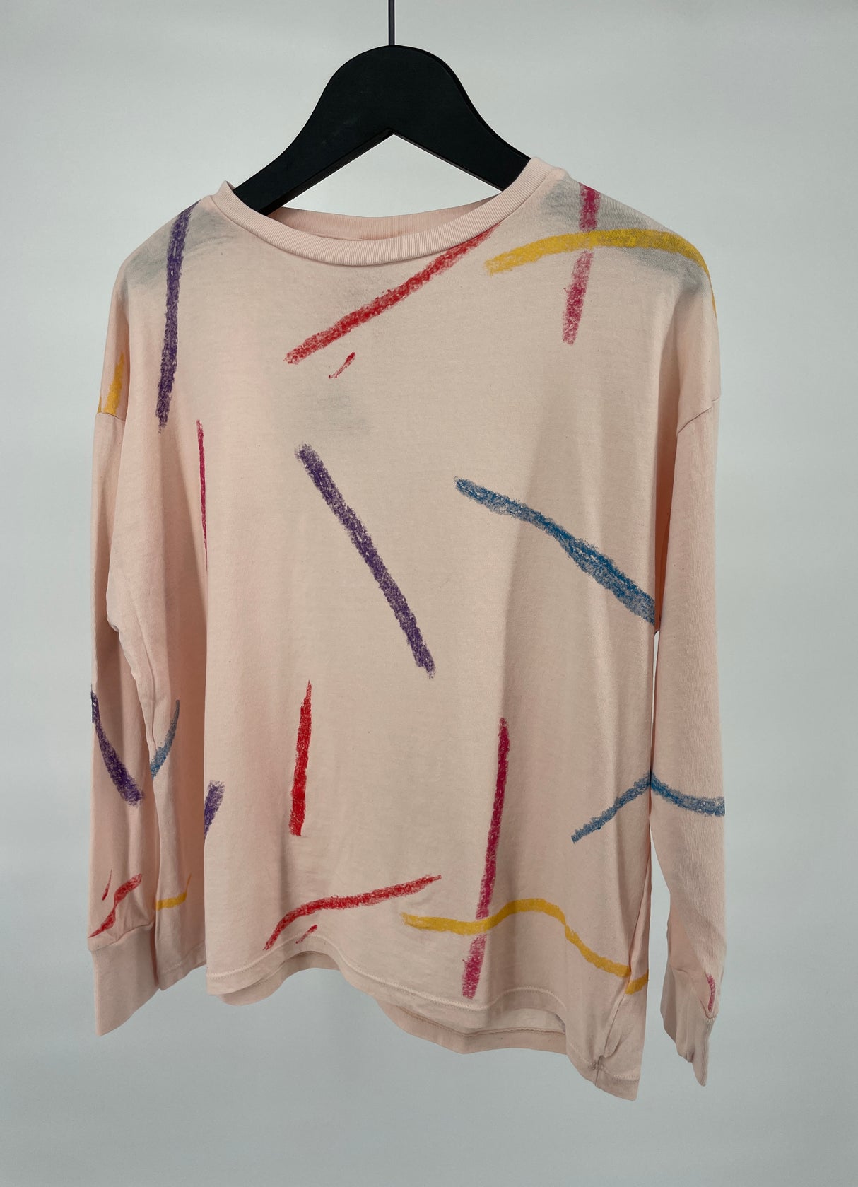 Longsleeve Roze Verfstrepen