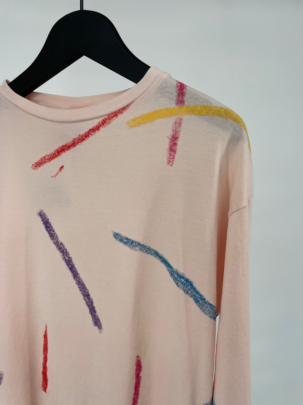 Longsleeve Roze Verfstrepen