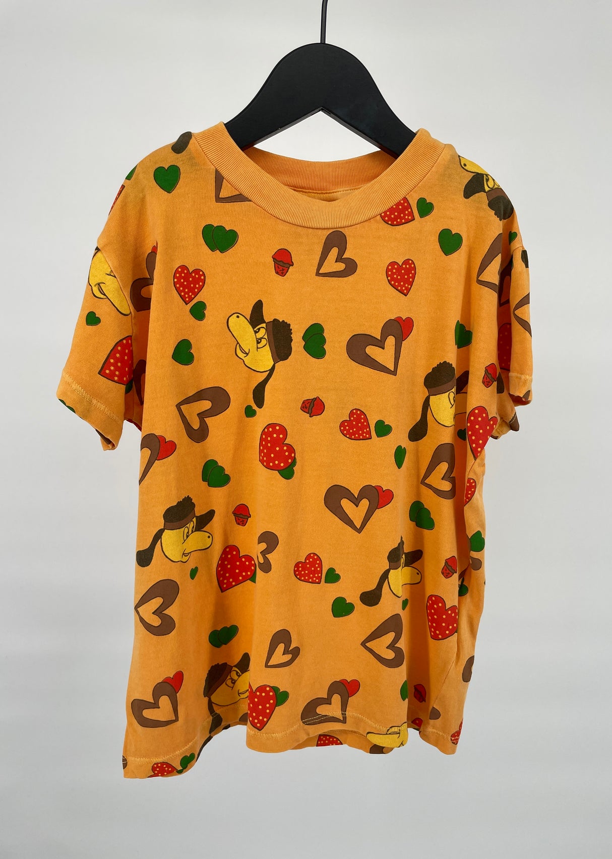 T-shirt Oranje Hartjes Print