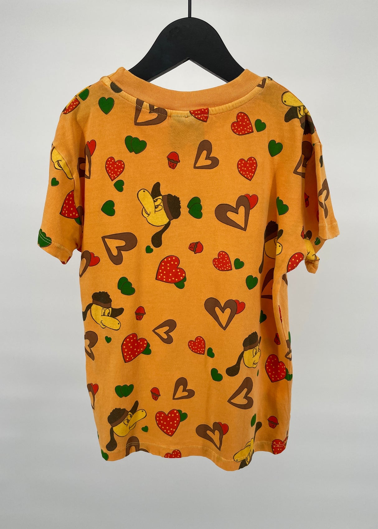 T-shirt Oranje Hartjes Print