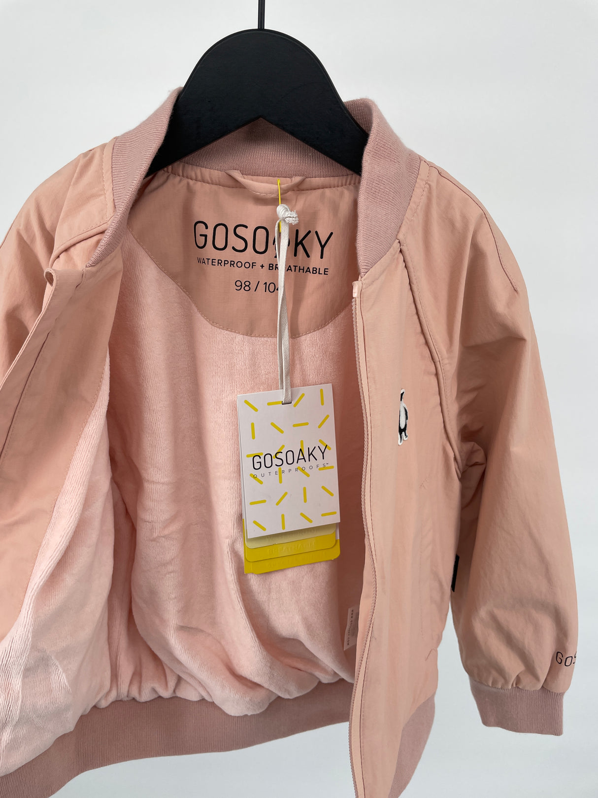 Bomber Jas Roze Waterdicht Maat 98 / 104