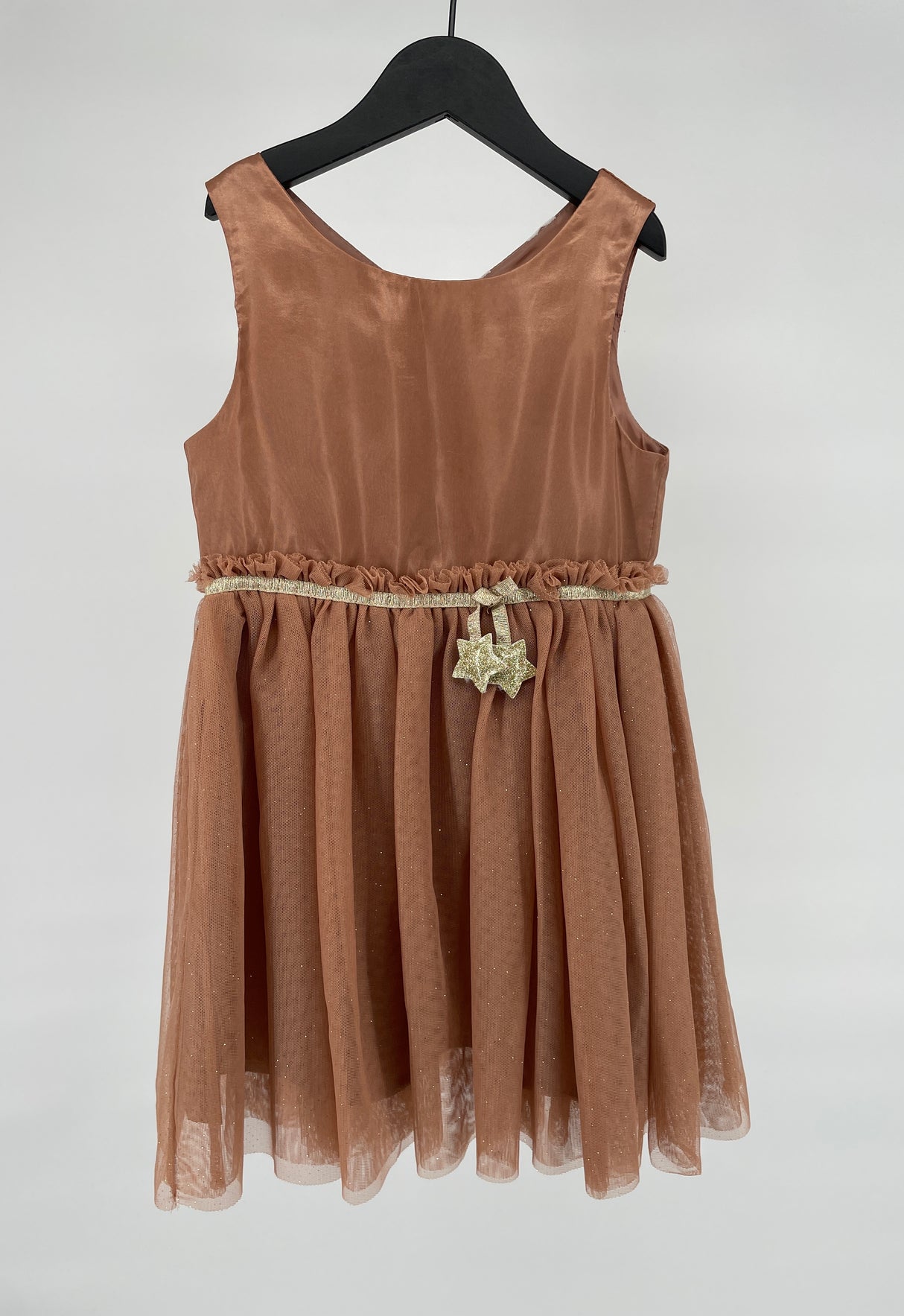 Jurk Brons Tule Feestelijk Maat 104