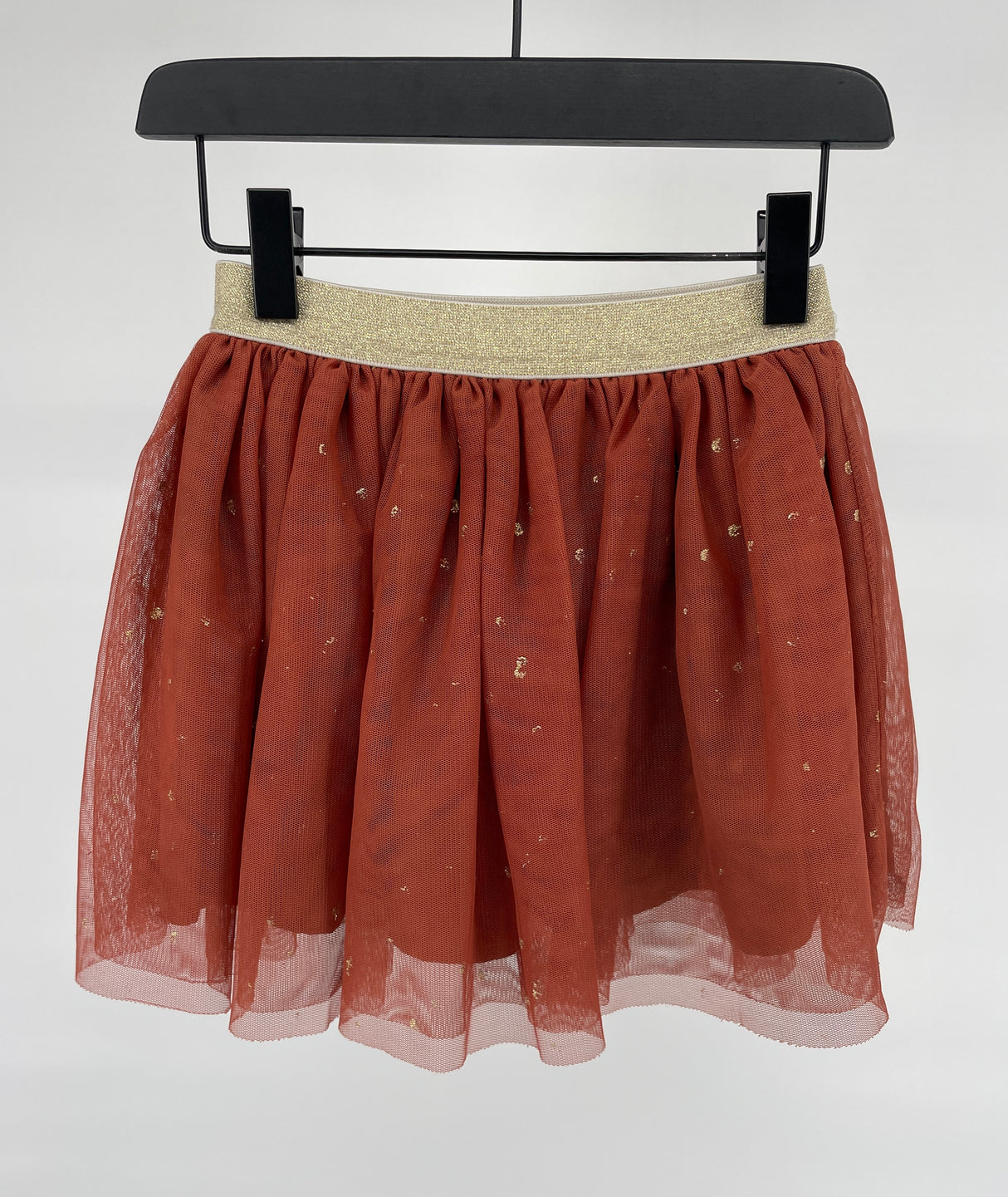 Rok Bruin Feestelijk Gouden Stippen Maat 98 / 104