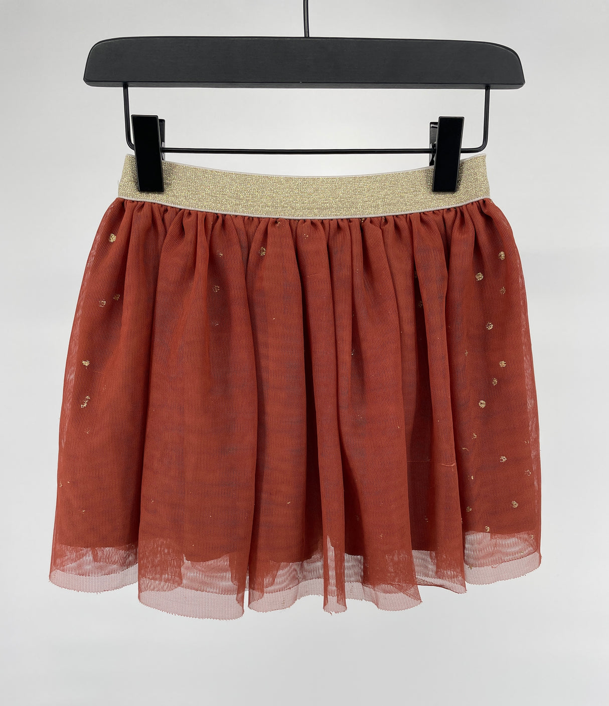 Rok Bruin Feestelijk Gouden Stippen Maat 98 / 104