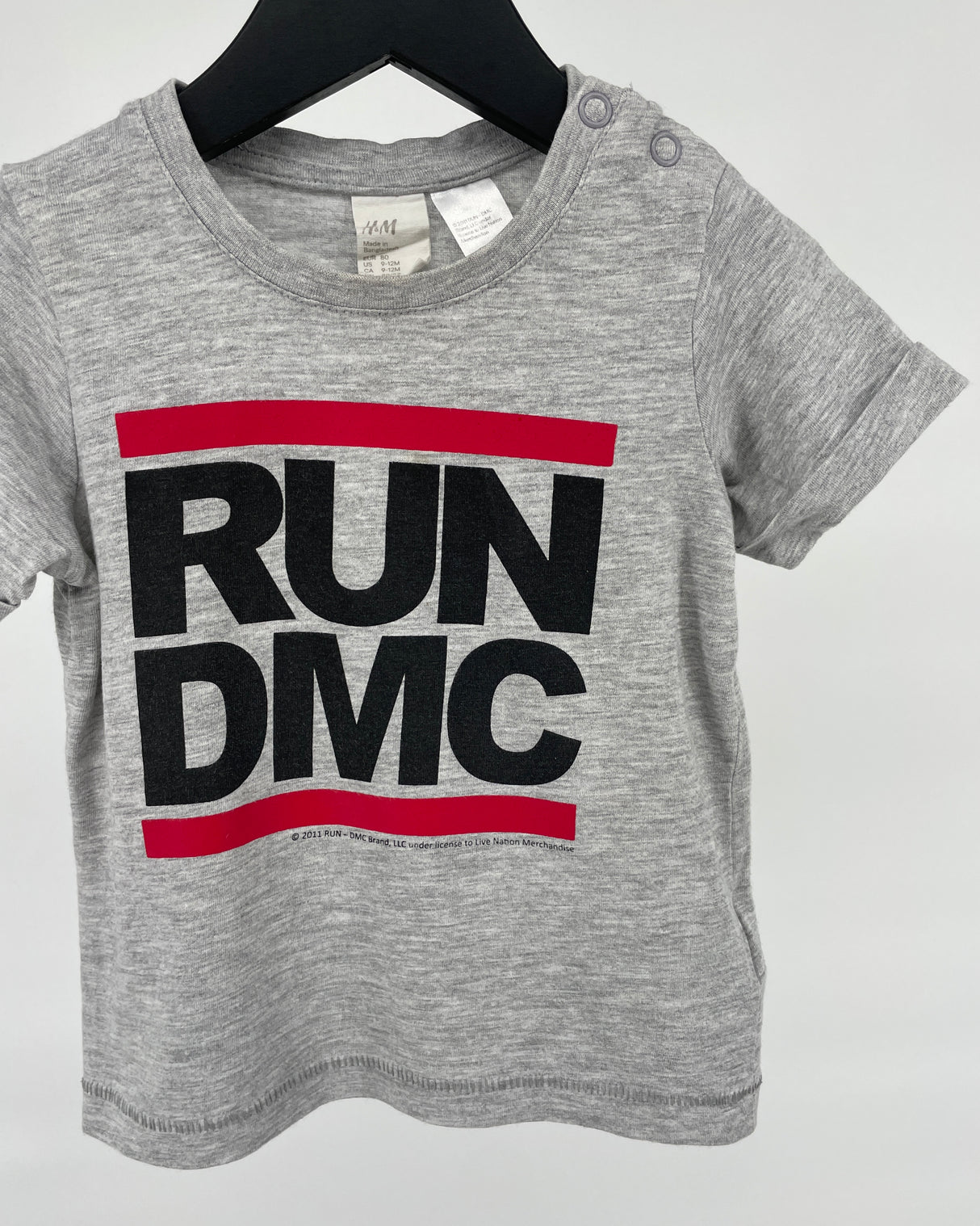 T-shirt Grijs Run DMC Maat 80