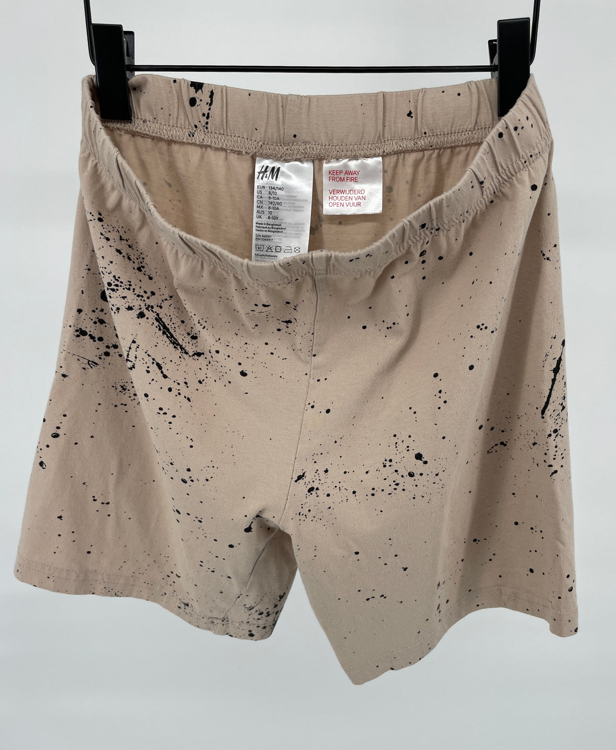 Zomer Pyjama Shortama Beige Spikkels Maat 134 / 140