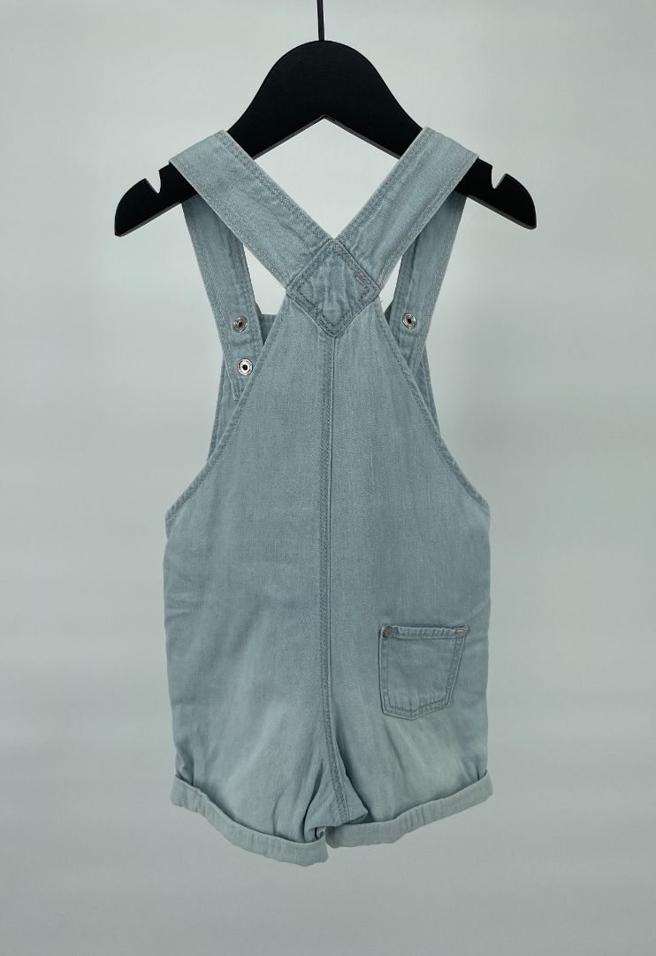 Tuinbroek Kort Lichtblauw Poes Maat 74