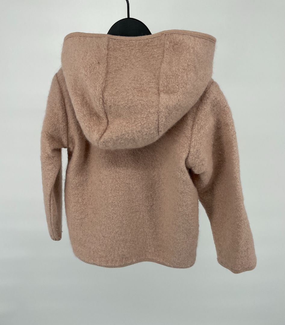 Vest Capuchon Roze Wol Maat 98