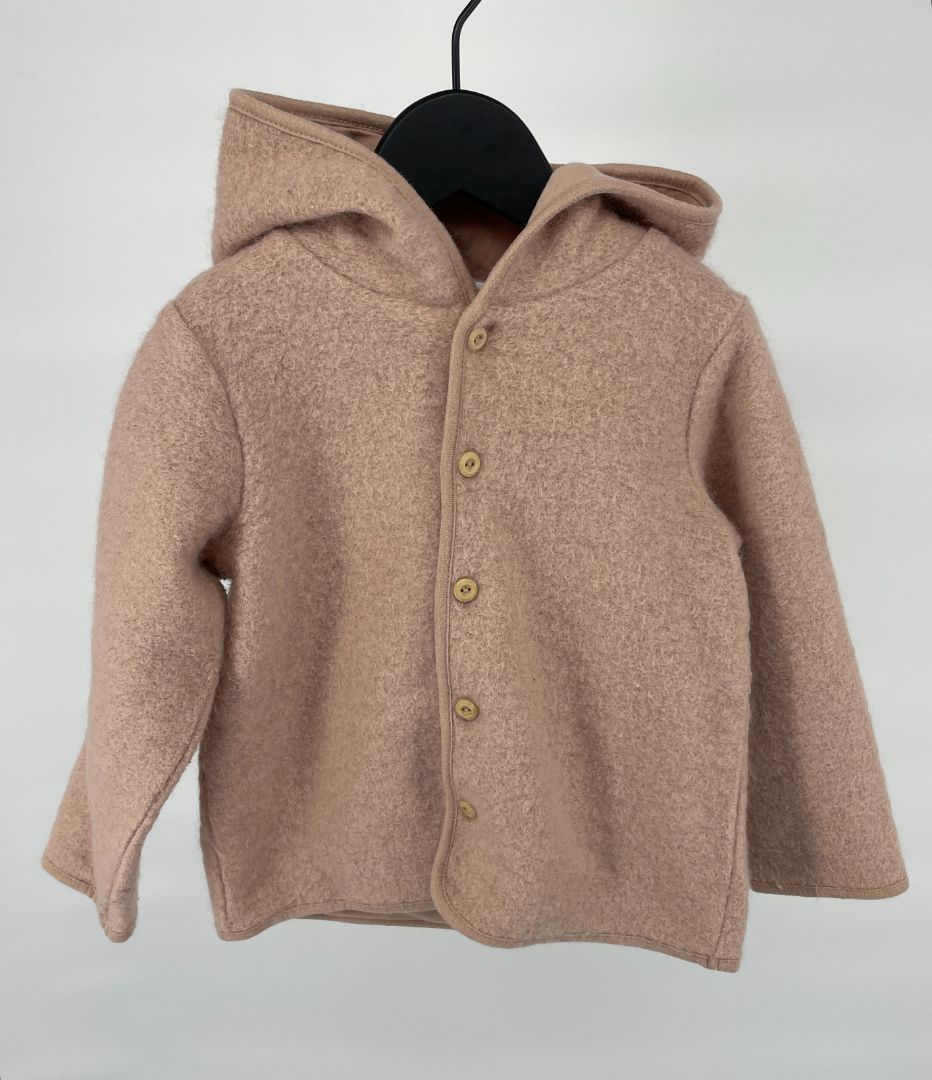 Vest Capuchon Roze Wol Maat 98