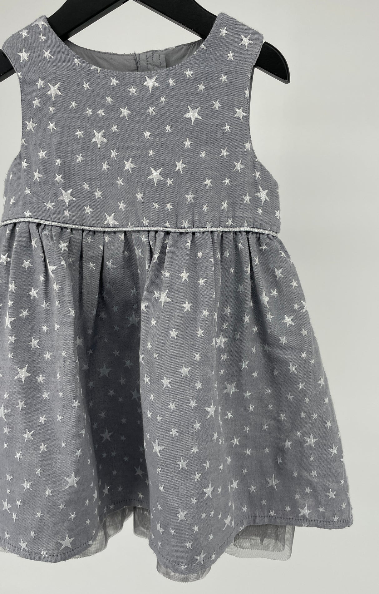 Jurk Grijs Sterren Feestelijk Maat 86