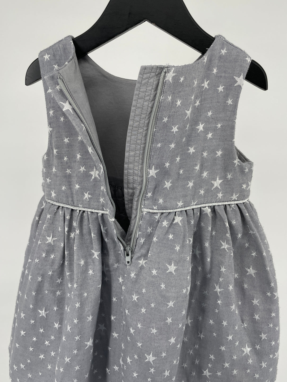 Jurk Grijs Sterren Feestelijk Maat 86