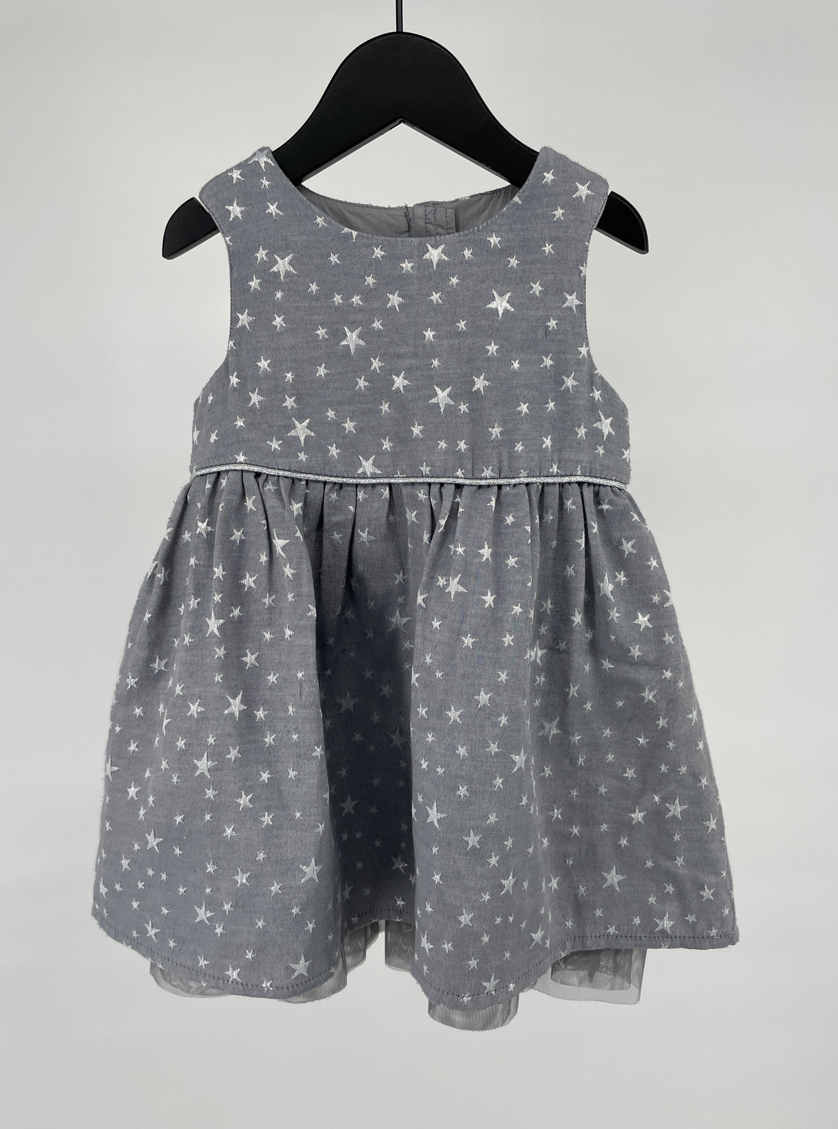 Jurk Grijs Sterren Feestelijk Maat 86
