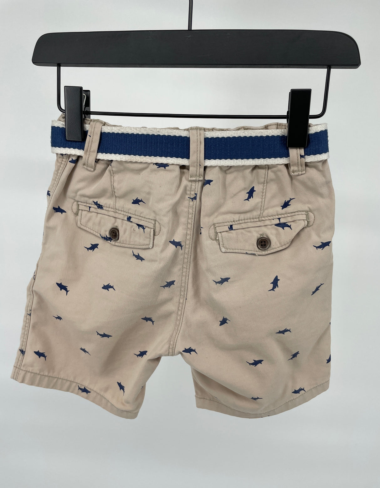 Korte Broek Beige met Haaien Maat 92