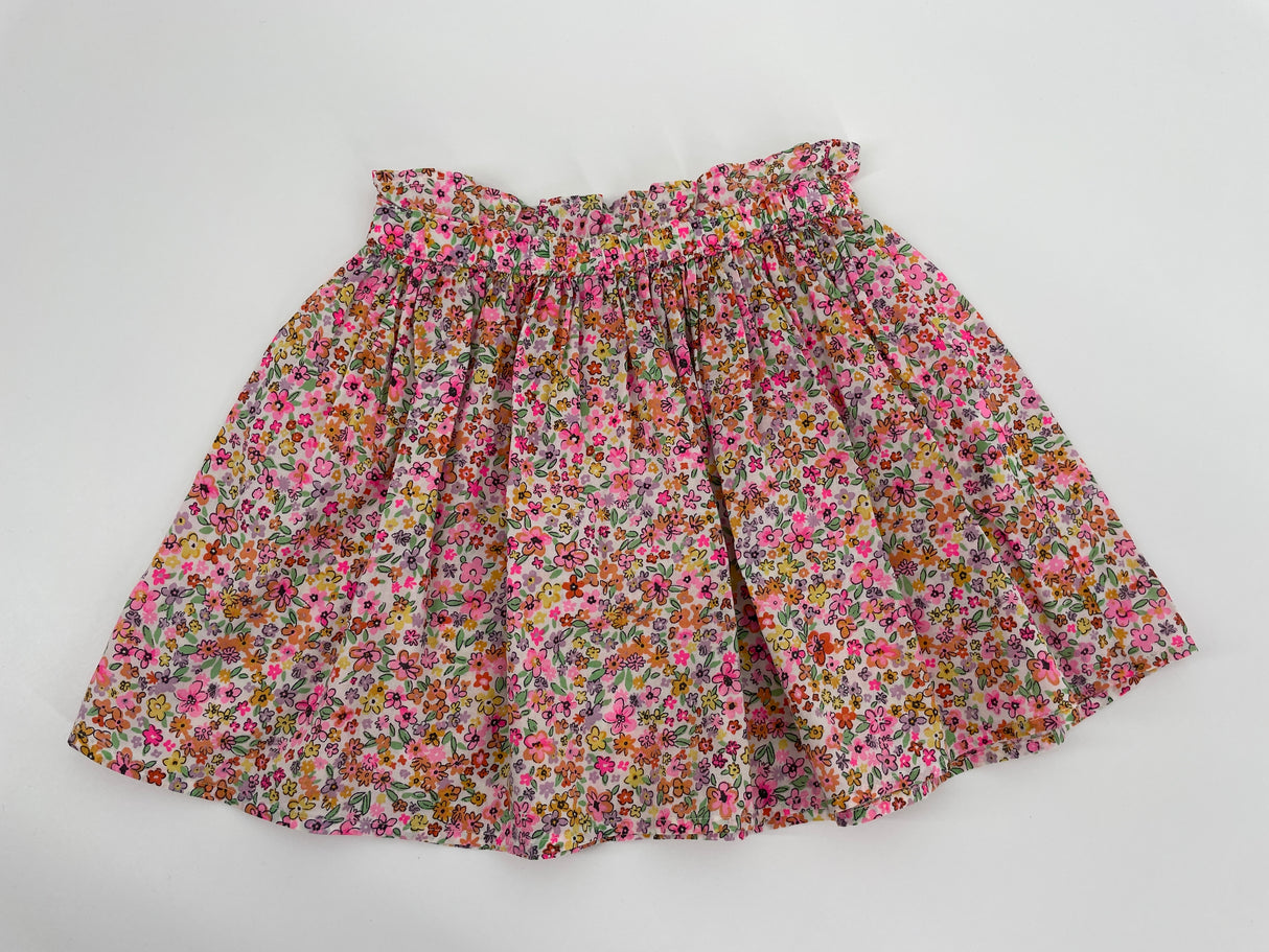 Rokje Wit Multi Color Bloemetjes Print Maat 92