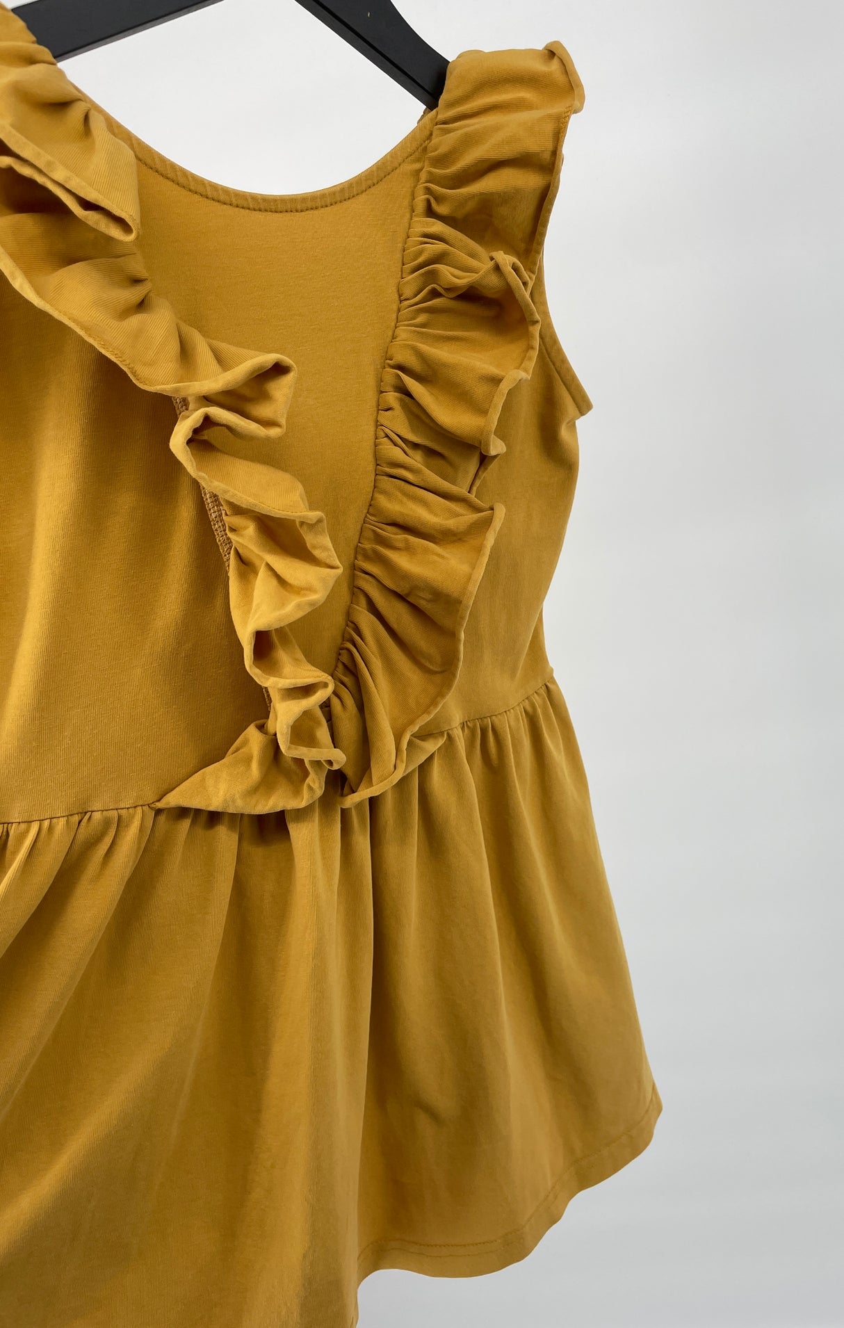 Jurk Geel Mouwloos met Roesjes Maat 110 / 116