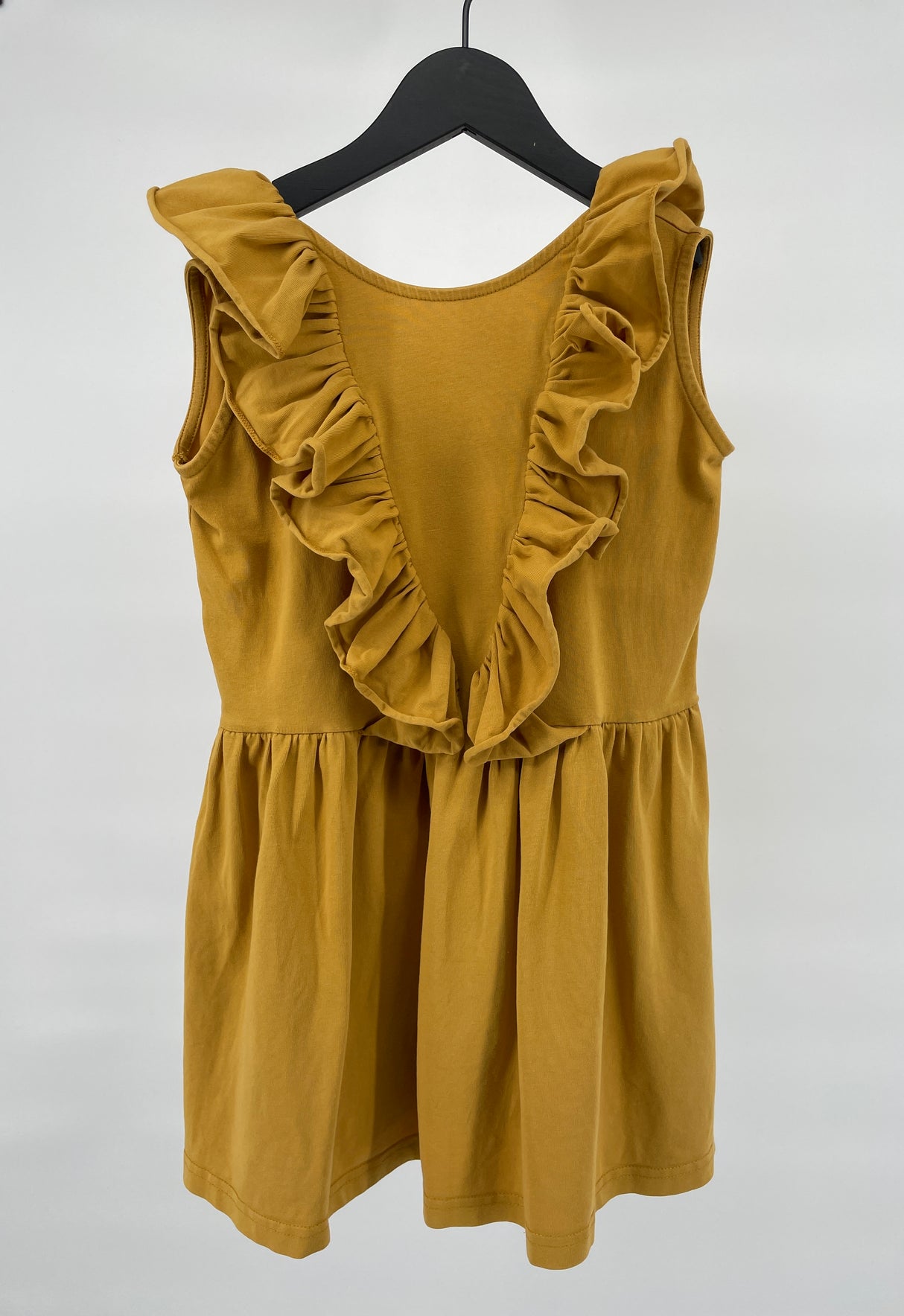 Jurk Geel Mouwloos met Roesjes Maat 110 / 116