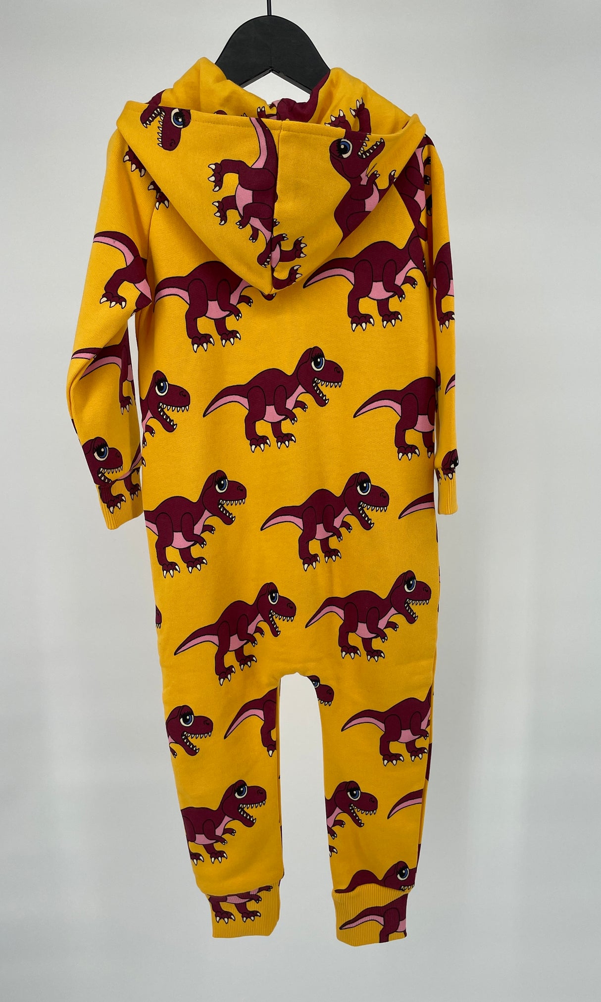 Jumpsuit Capuchon Geel Dino Print