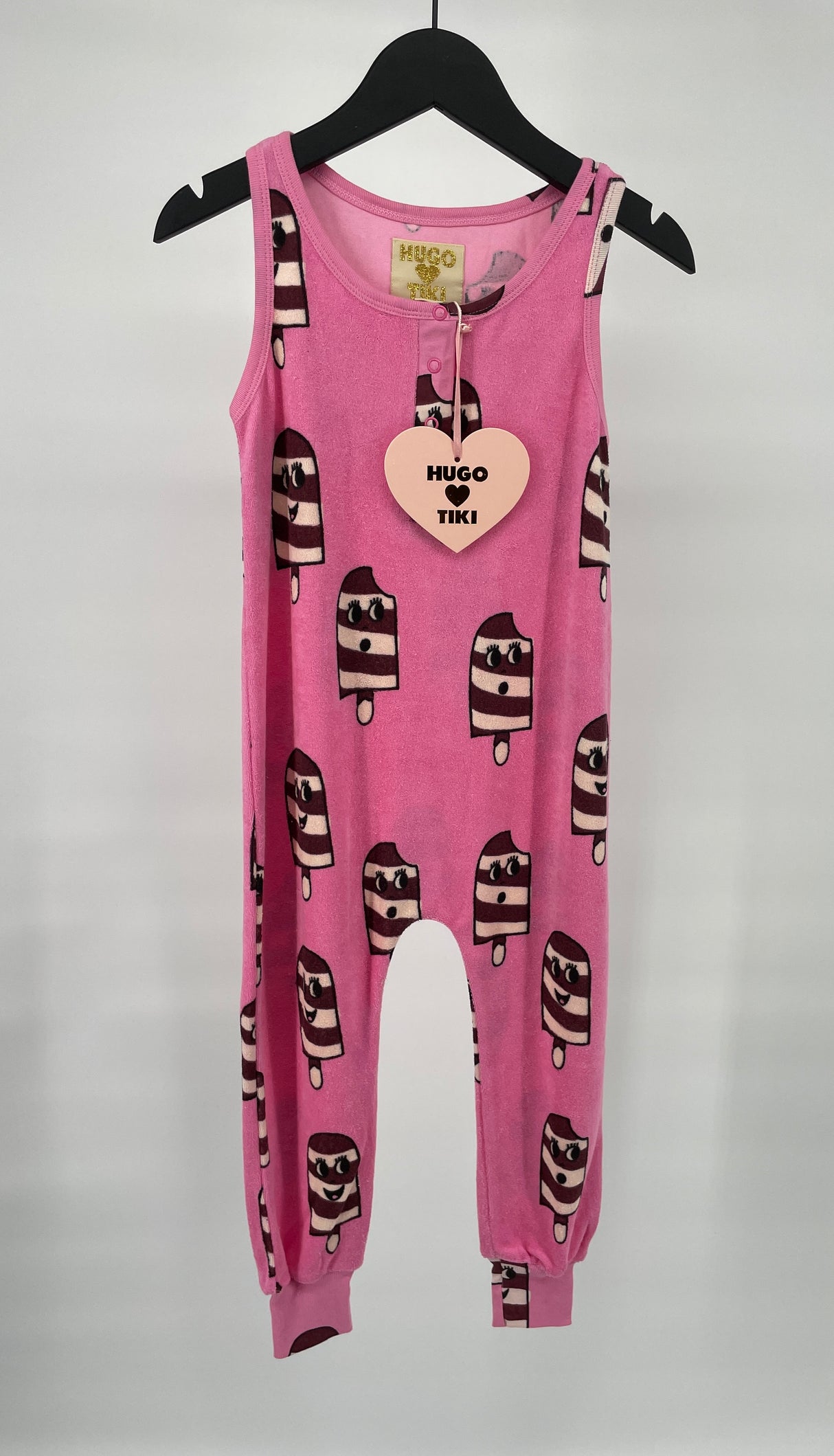 Jumpsuit Mouwloos Roze Ijsjes Maat 104