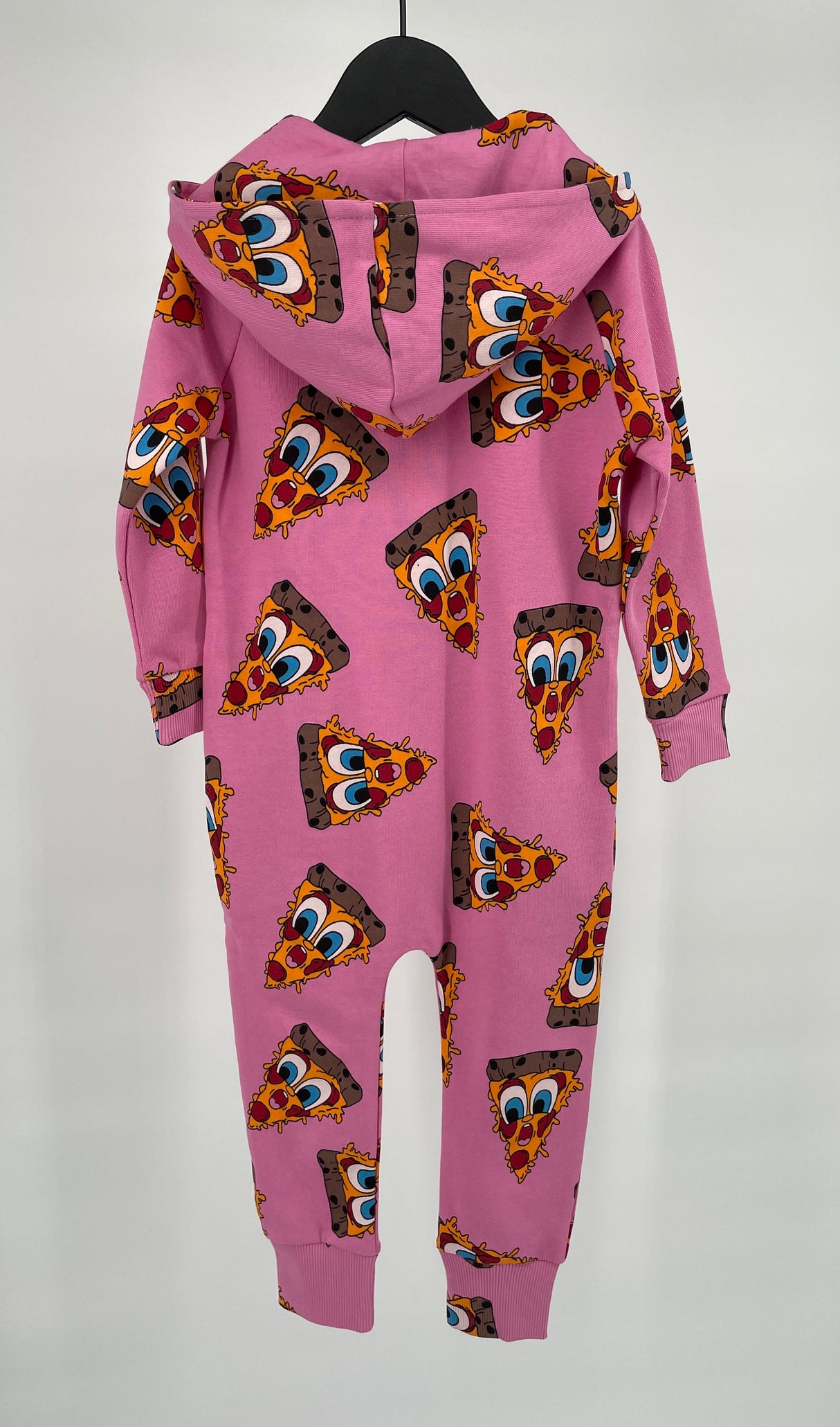 Jumpsuit Capuchon Roze Pizza Punten Print