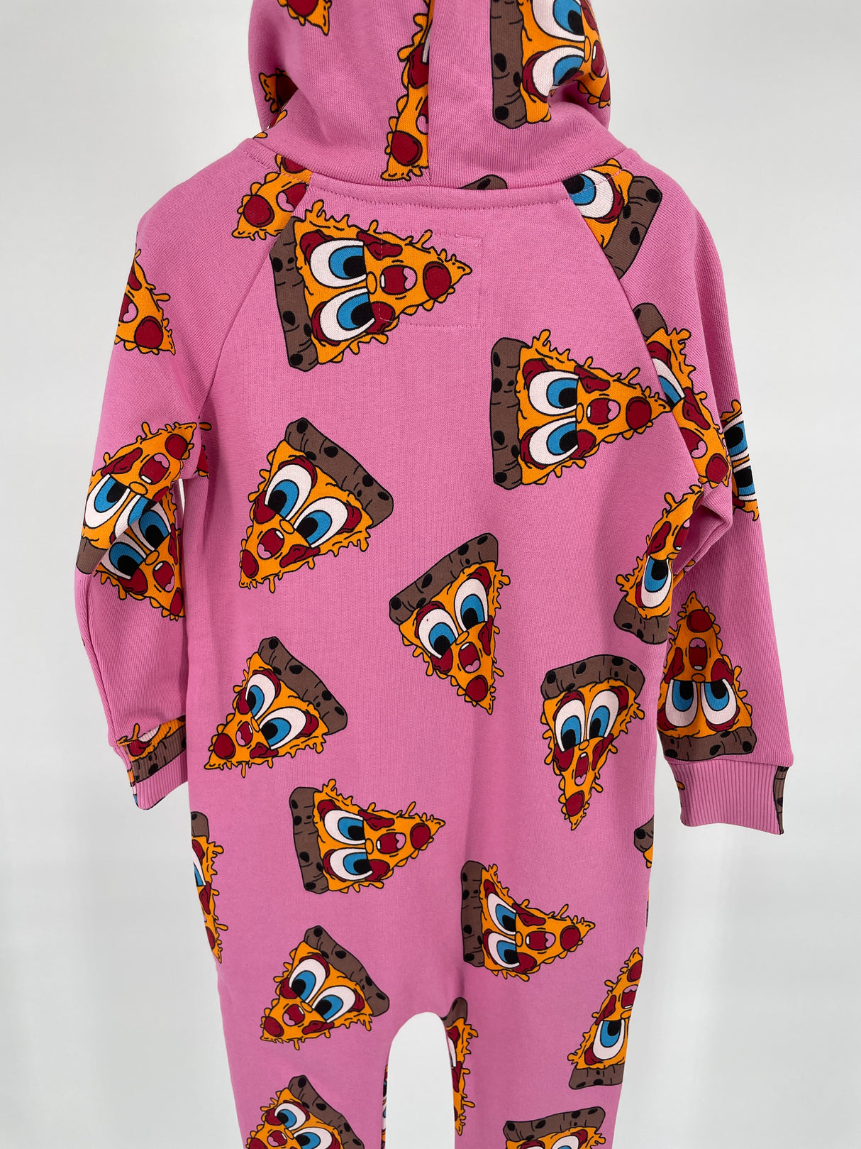 Jumpsuit Capuchon Roze Pizza Punten Print