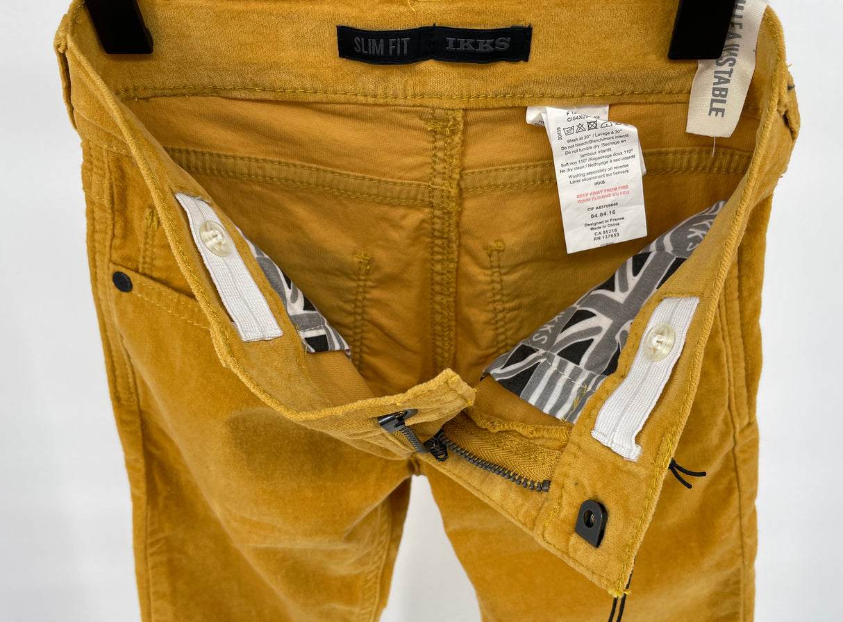 Broek Velours Geel Slim Fit Maat 122