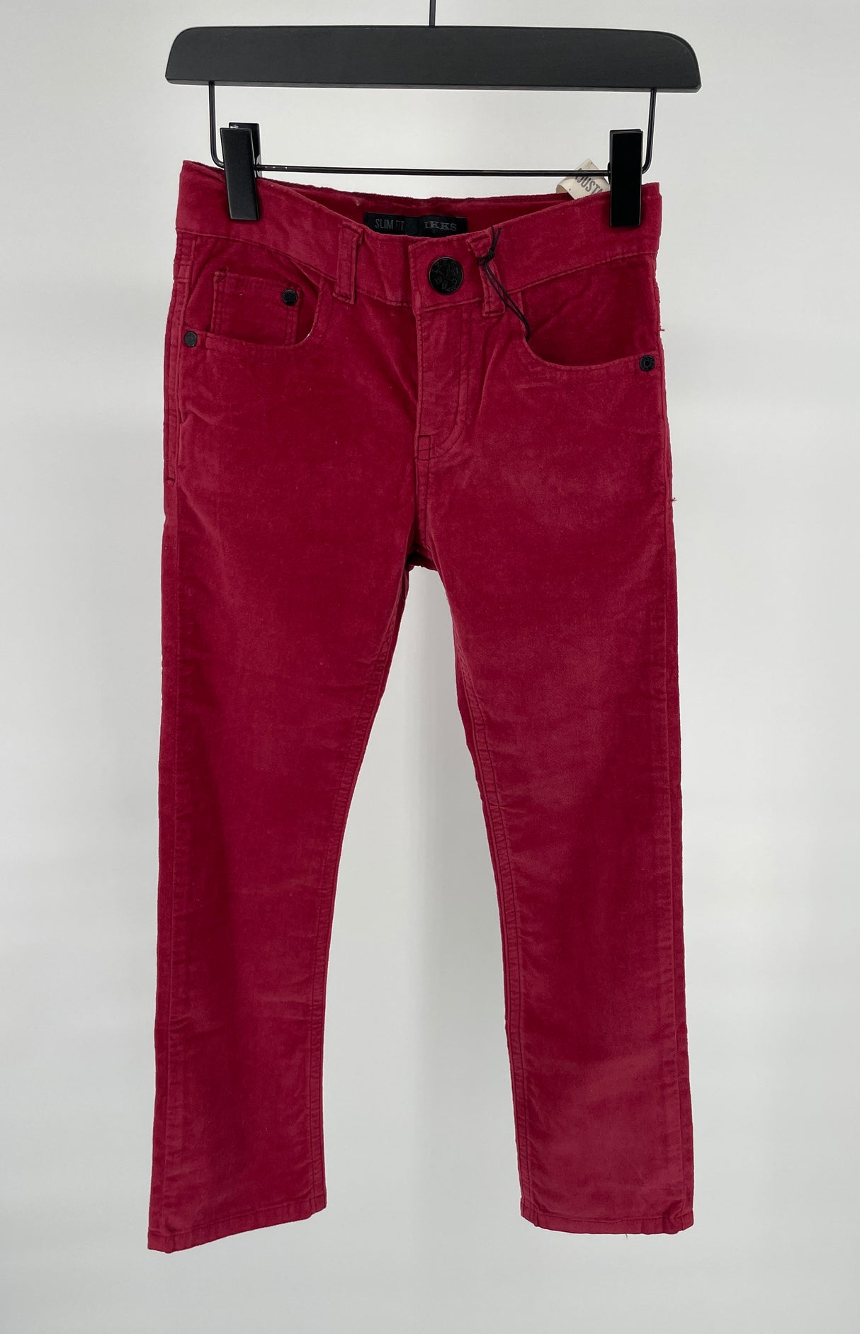 Broek Velours Rood Slim Fit Maat 122